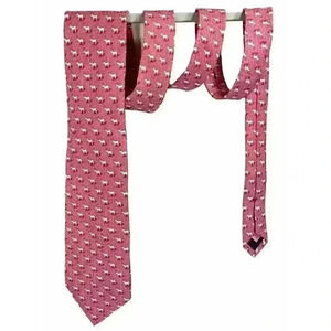 Vineyard Vines Pink Democratic Donkey Uncle Sam Tie 100% Silk Martha’s Vineyard
